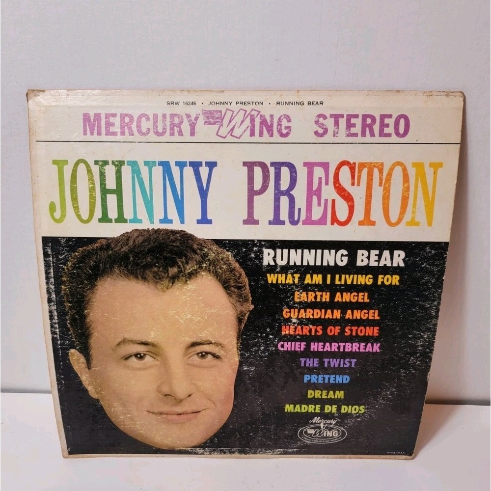Johnny Preston Running Bear Promo Vinyl Record Lp